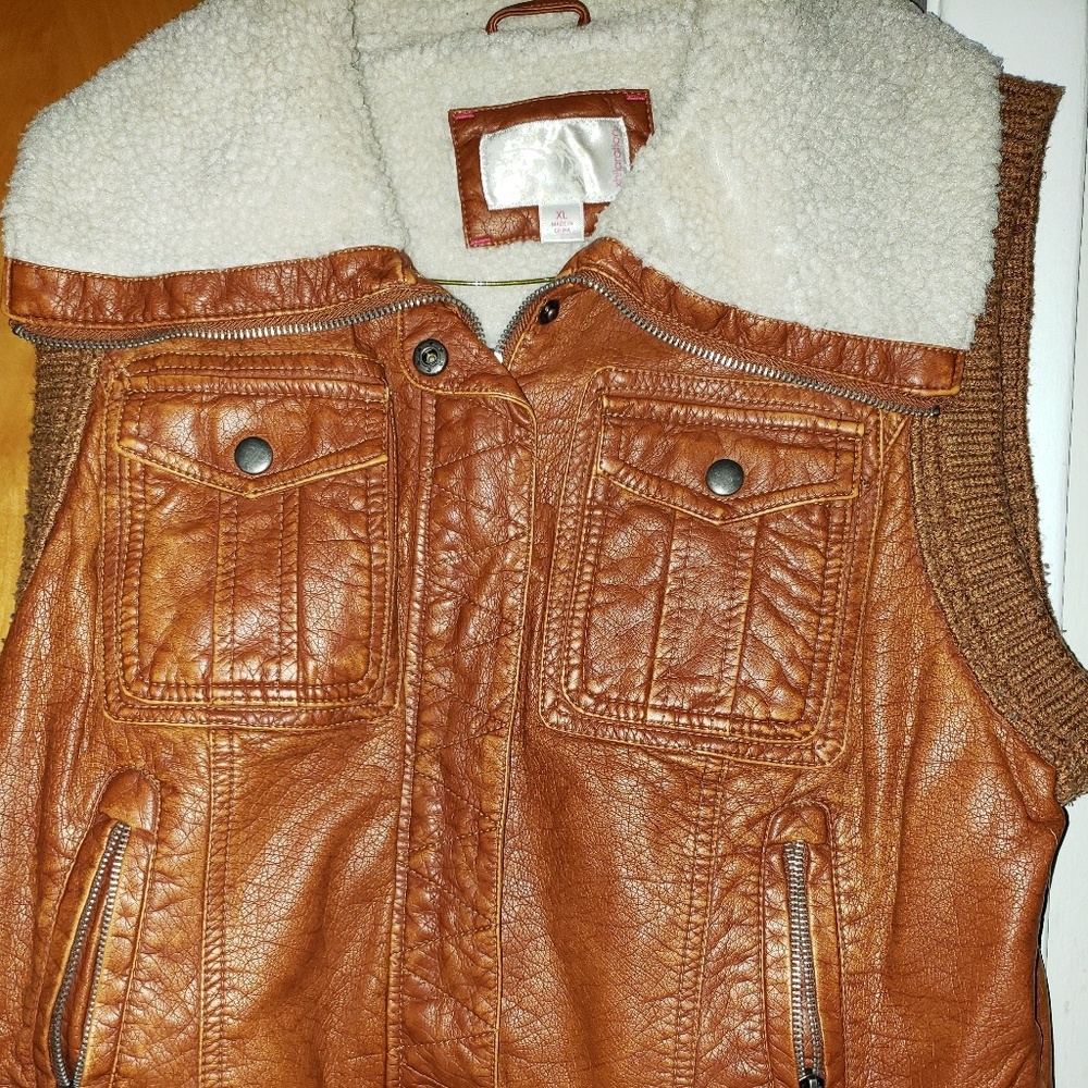 Leather-like vest